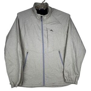 Tommy Bahama Jacket Mens L Beige Full Zip Vented Back Lightweight Golf